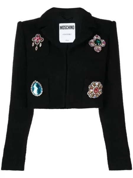 Decupat geacă Moschino de lână