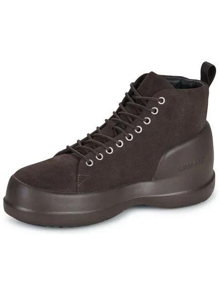 Pantofi Moon Boot cu șireturi din piele de căprioară maro