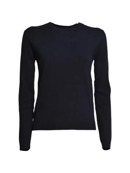 Lung pulover Weekend Max Mara cu decolteu rotund albastru