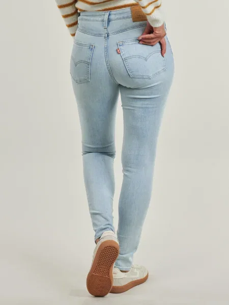Skinny fit džínsy Levi's 721 s vysokým pásom modrá