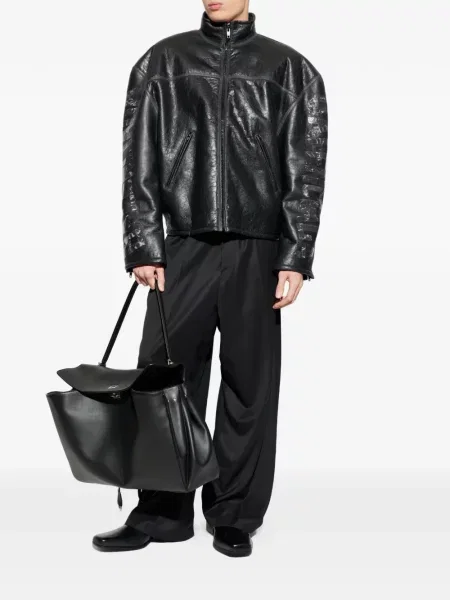 Geacă Balenciaga cu autograf negru