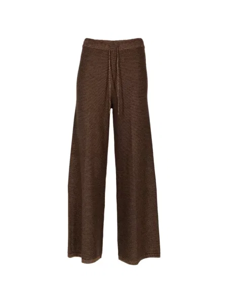 Pantaloni palazzo L'agence cu cordon maro