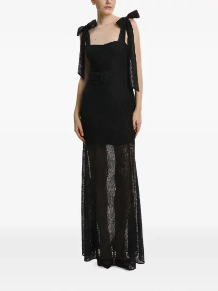 Rochie maxi Lita Couture cu bretele negru