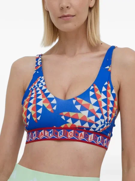 Lung papuci Adidas cu mâneci lungi cu dungi albastru
