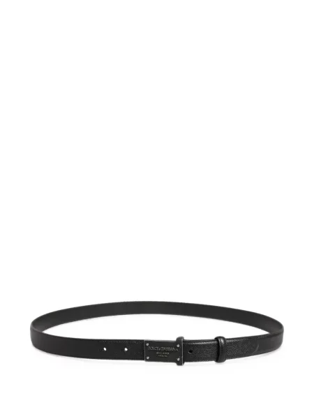 Curea Dolce & Gabbana din piele cu autograf negru