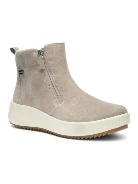 Buty do kostki Ara skórzane beżowe