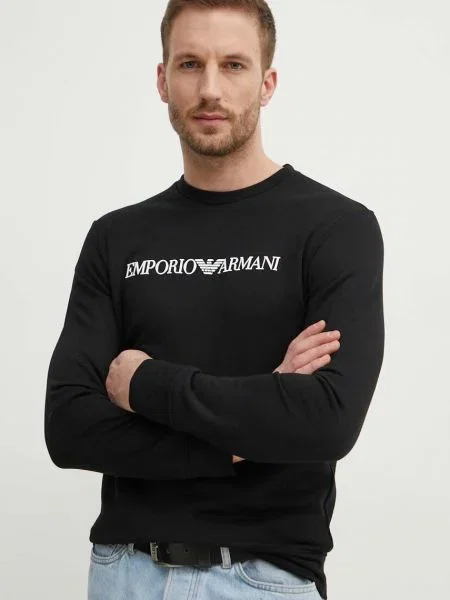 Суитчър Emporio Armani с принт черно