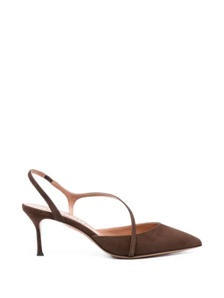 Pantofi cu toc Aquazzura slingback maro