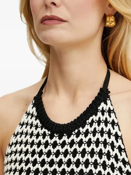 Rochie Simona Corsellini cu imprimeu geometric de costum negru