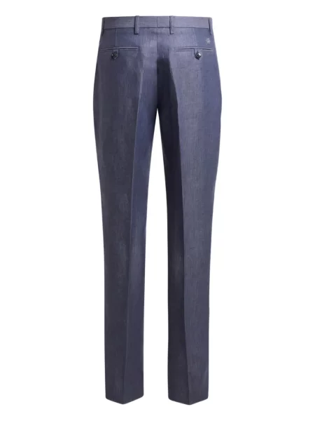 Pantaloni Etro de in plisate albastru
