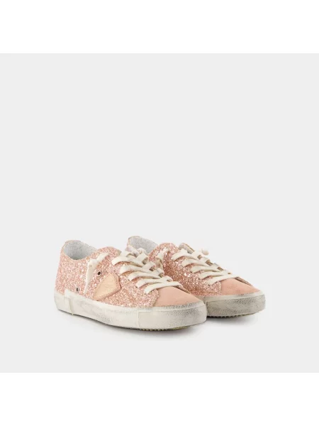 Sneakersy Philippe Model skórzane różowe