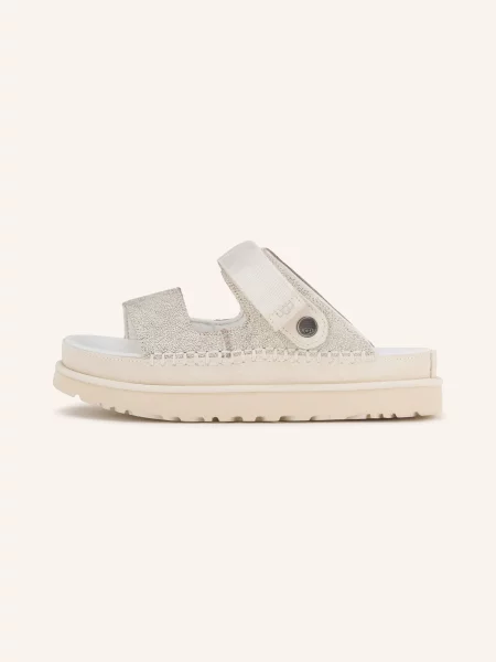 Ugg Sandały Na Platformie Goldenstar Crackle Glide weiss białe