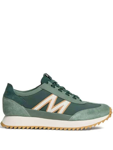 Sneakerși Moncler din piele de căprioară verde