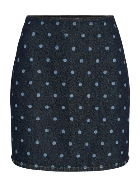 VILA Fustă VIPAL noapte / denim albastru