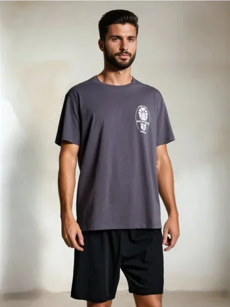 Sinsay piżama dwuczęściowa z nadrukiem wielobarwny