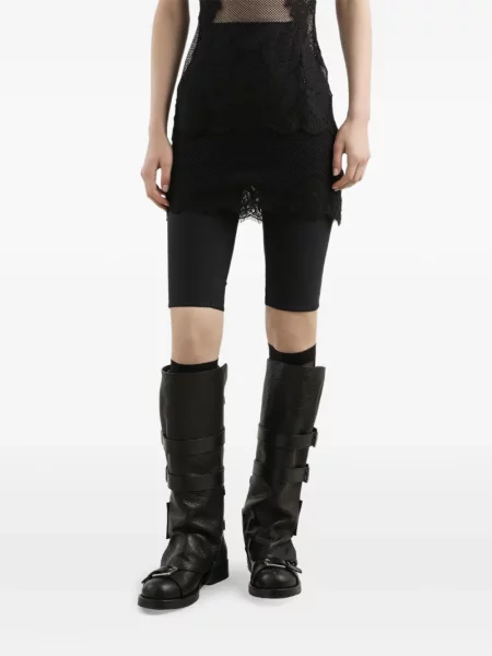 Pantaloni scurți Dolce & Gabbana din satin negru