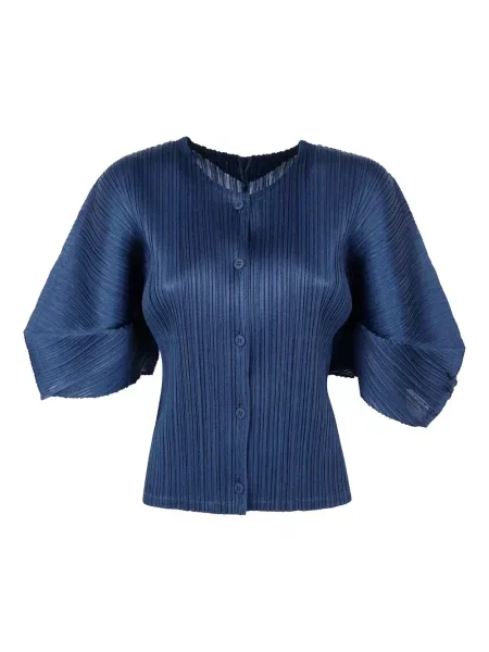 Cămașă Pleats Please Issey Miyake plisată albastru