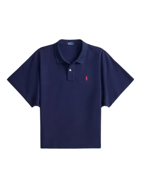 Haftowana krótka dzianinowa koszulka polo Polo Ralph Lauren biała