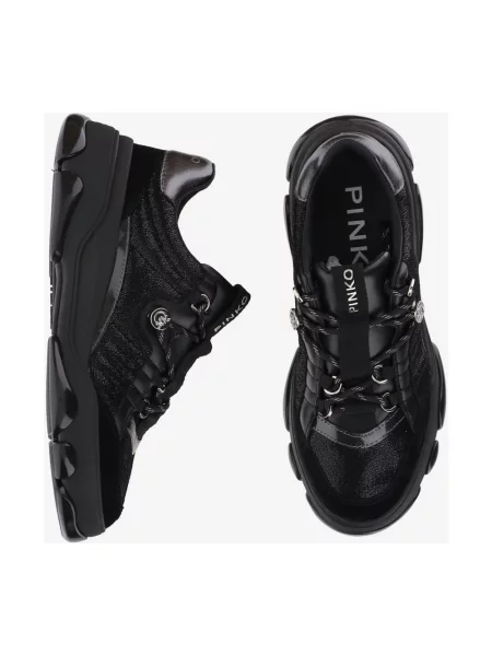 Sneakersy Pinko skórzane czarne