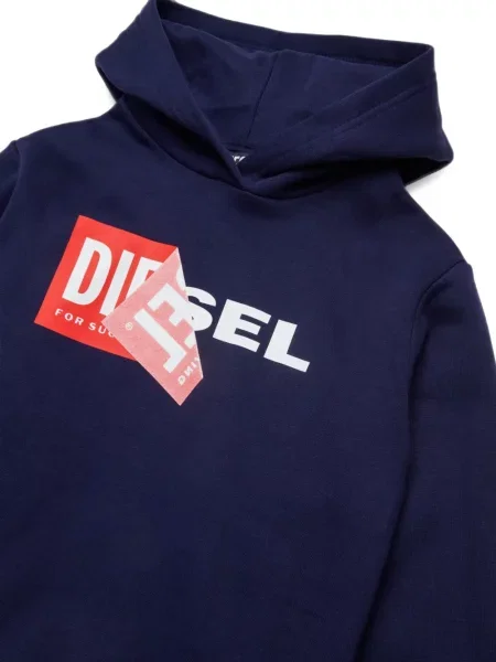 Bluza z kapturem dziecięca Diesel niebieska