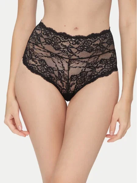 YSABEL MORA Класичні труси з високою талією чорний