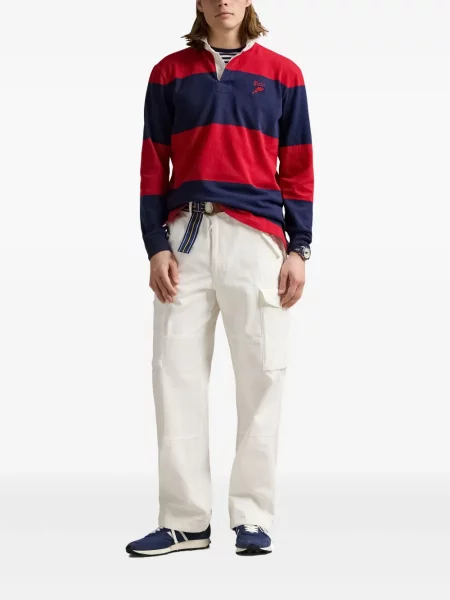 Pletene sportske kratke hlače Polo Ralph Lauren s printom bijela