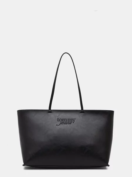 Rucsac Tommy Jeans din piele negru