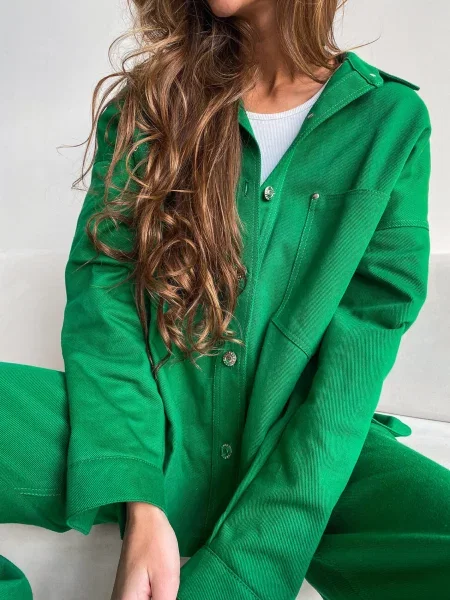 Костюм Milirud сорочка + брюки текстиль зелений