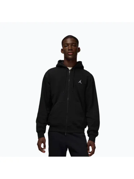 Hanorac bărbați Nike Jordan Brooklyn Fleece Full Zip black/white alb