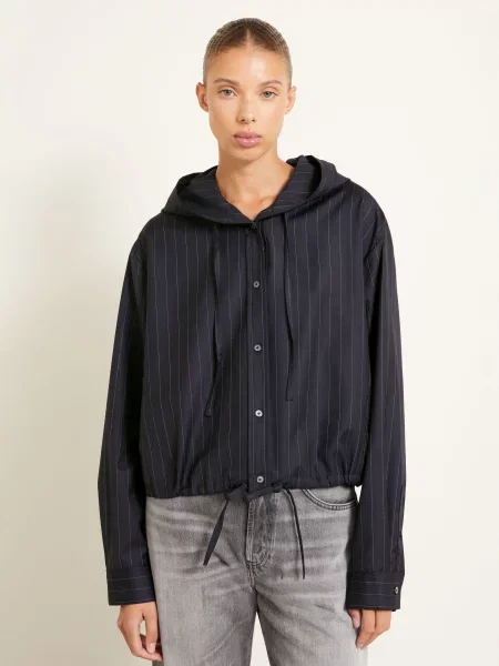 Acne Studios Svrchní Košile tmavě modrá bílá