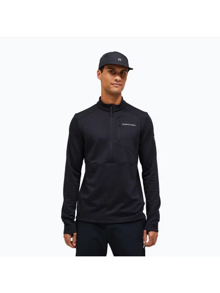 Hanorac din fleece Peak Performance din fleece negru