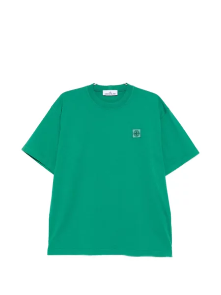Tricou Stone Island cu strasuri verde