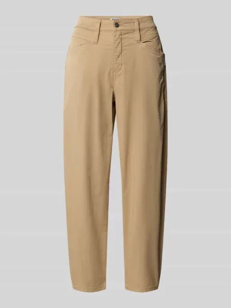 Spodnie o kroju straight fit z detalem z zamkiem błyskawicznym Model Bora' Mac