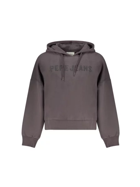 Kryształ górski bluza z kapturem Pepe Jeans czarna