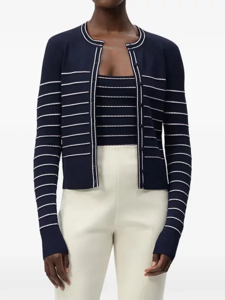 Cardigan Adam Lippes cu dungi albastru