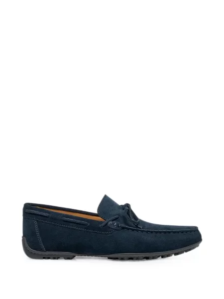 Pantofi loafer Geox cu funde din piele de căprioară albastru