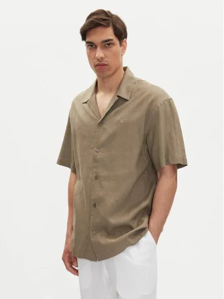 Emporio Armani Košeľa hnedá