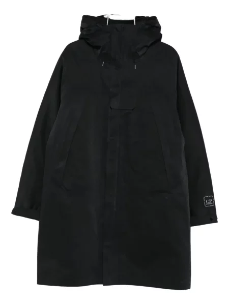 Palton C.p. Company cu glugă negru