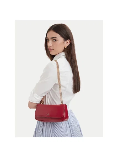 Ogrlica Calvin Klein iz umetnega usnja rdeča