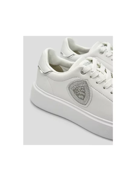 Sneakersy Blauer z logo białe