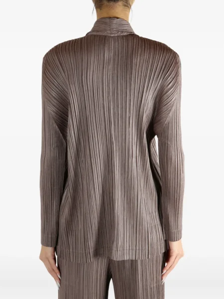 Geacă Pleats Please Issey Miyake plisată maro