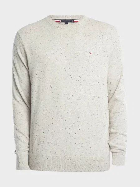 Кашемировый свитер Tommy Hilfiger с круглым вырезом серый
