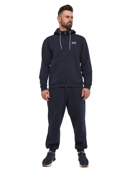 Emporio Armani Nohavice námornícka modrá biela