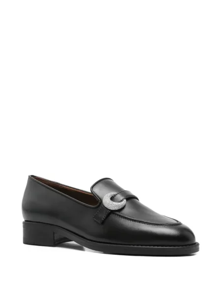 Δερμάτινα loafers Giuseppe Zanotti μαύρο