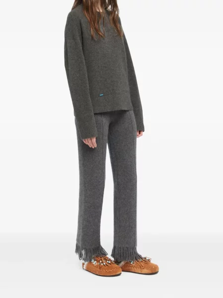 Pulover Alanui din cașmir cu decolteu rotund gri