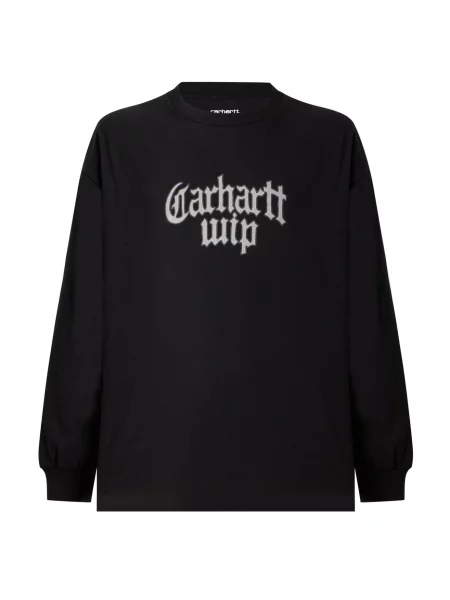 Carhartt WIP Tricou Blackletter gri deschis negru