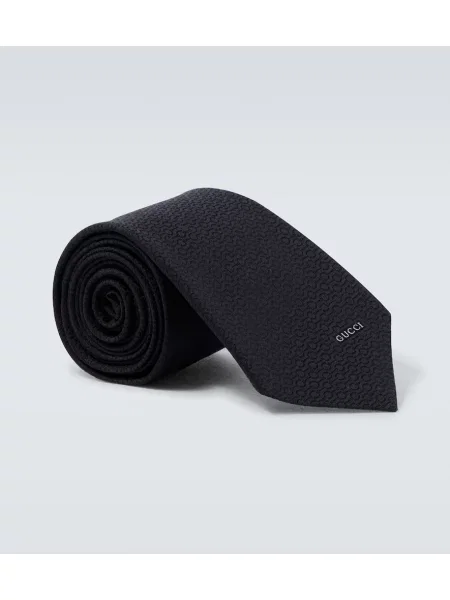 Cravată Gucci de mătase negru