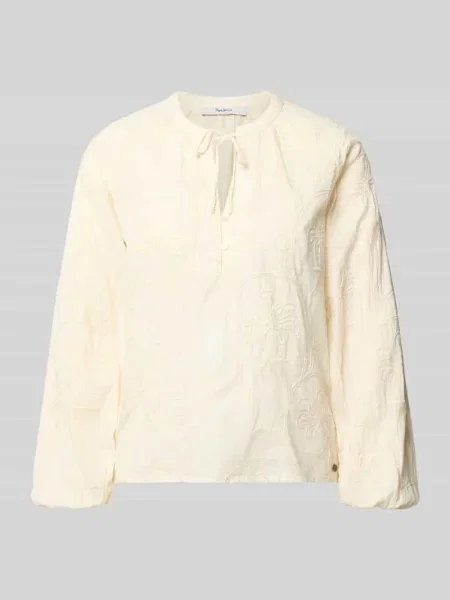 Bluzka z długim rękawem w kroju regular fit z czystej bawełny model FRIDA' Pepe Jeans biała
