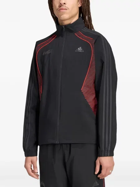 Geacă Adidas alergare cu glugă gri