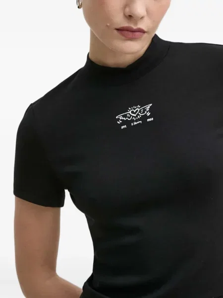 Top Miss Sixty cu motiv cu inimi negru